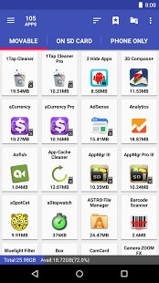 Скриншот AppMgr Pro III (App 2 SD)