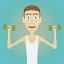 Muscle clicker: Gym game