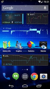 Скриншот 3C Battery Monitor Widget Pro